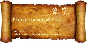 Migra Terestyén névjegykártya